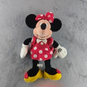 Disney Minnie Mouse Plush Doll Stuffed Toy Walt Disney World Bow 16 Inch‎